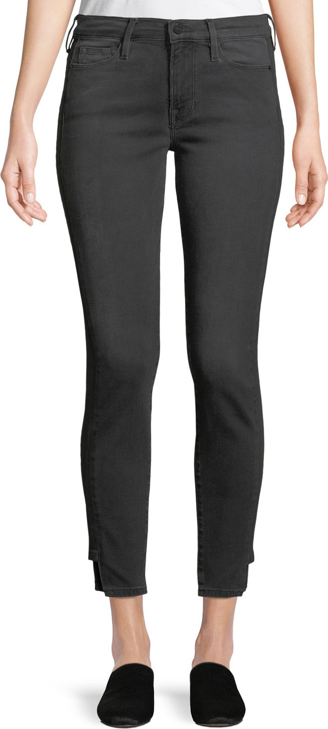 FRAME DENIM Le Skinny Skinny-Leg Ankle Pants w/ Step Hem
