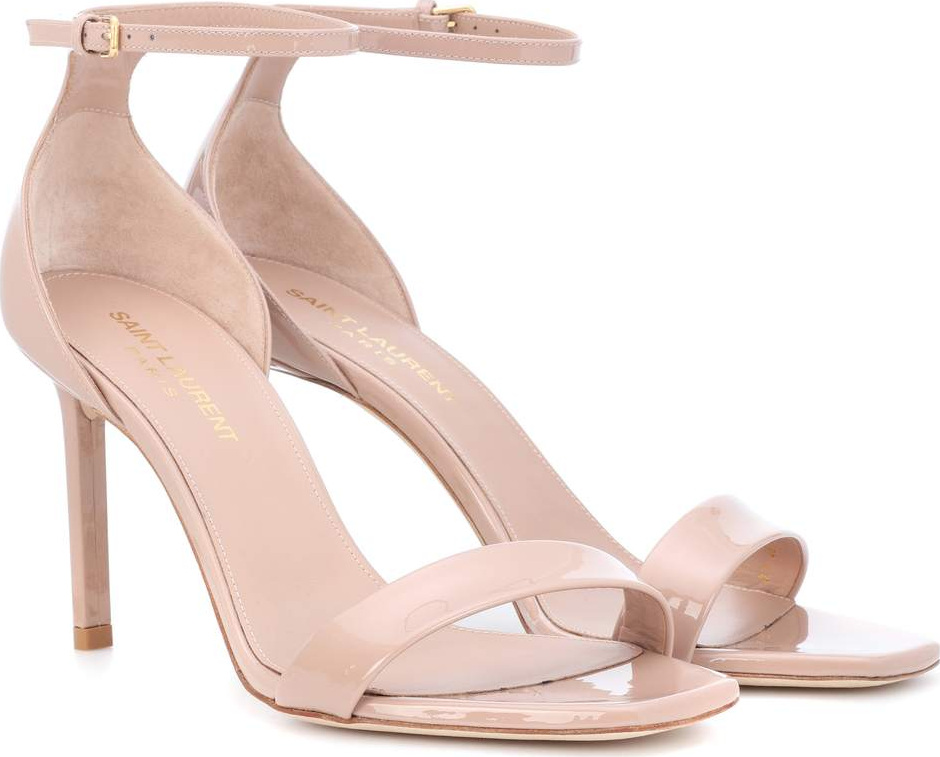 Saint Laurent Amber 85 patent leather sandals