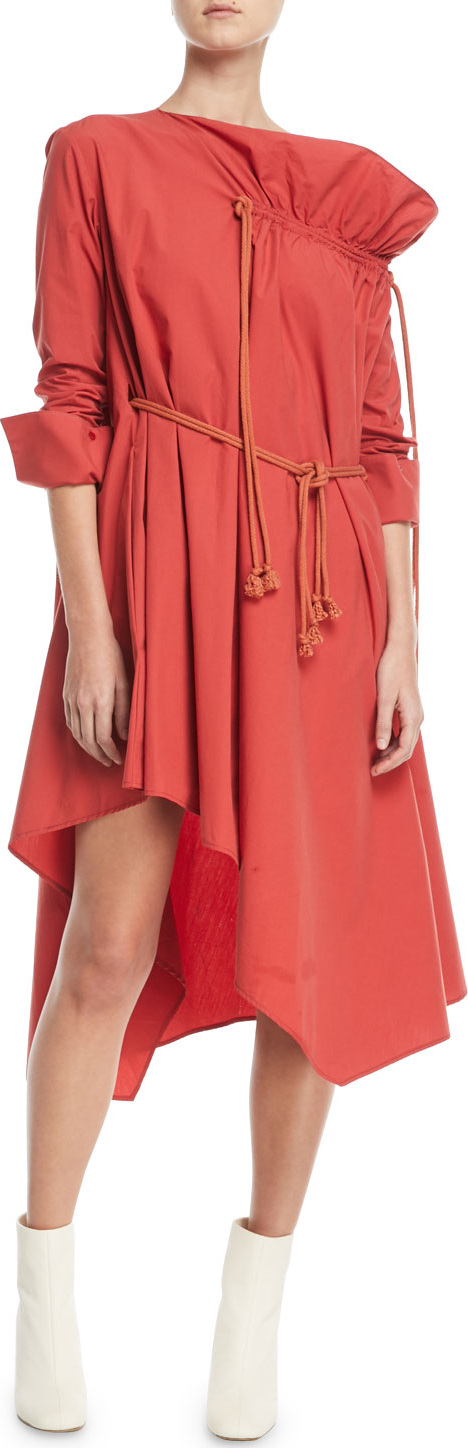 palmer//harding Gallery Long-Sleeve Belted Cotton Dress
