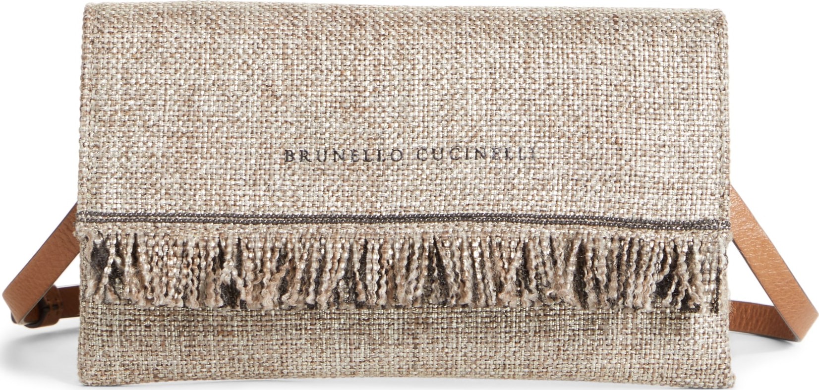Brunello Cucinelli City Fringe & Monili Trim Crossbody Bag