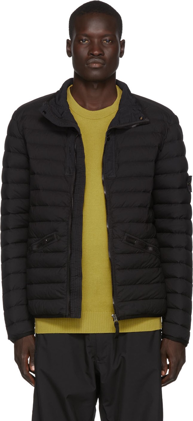 Stone Island Black Real Down Puffer Jacket