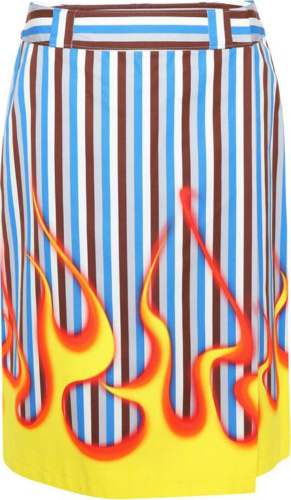 Prada Striped cotton skirt