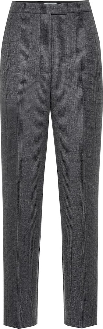 Prada High-rise wool-blend straight pants