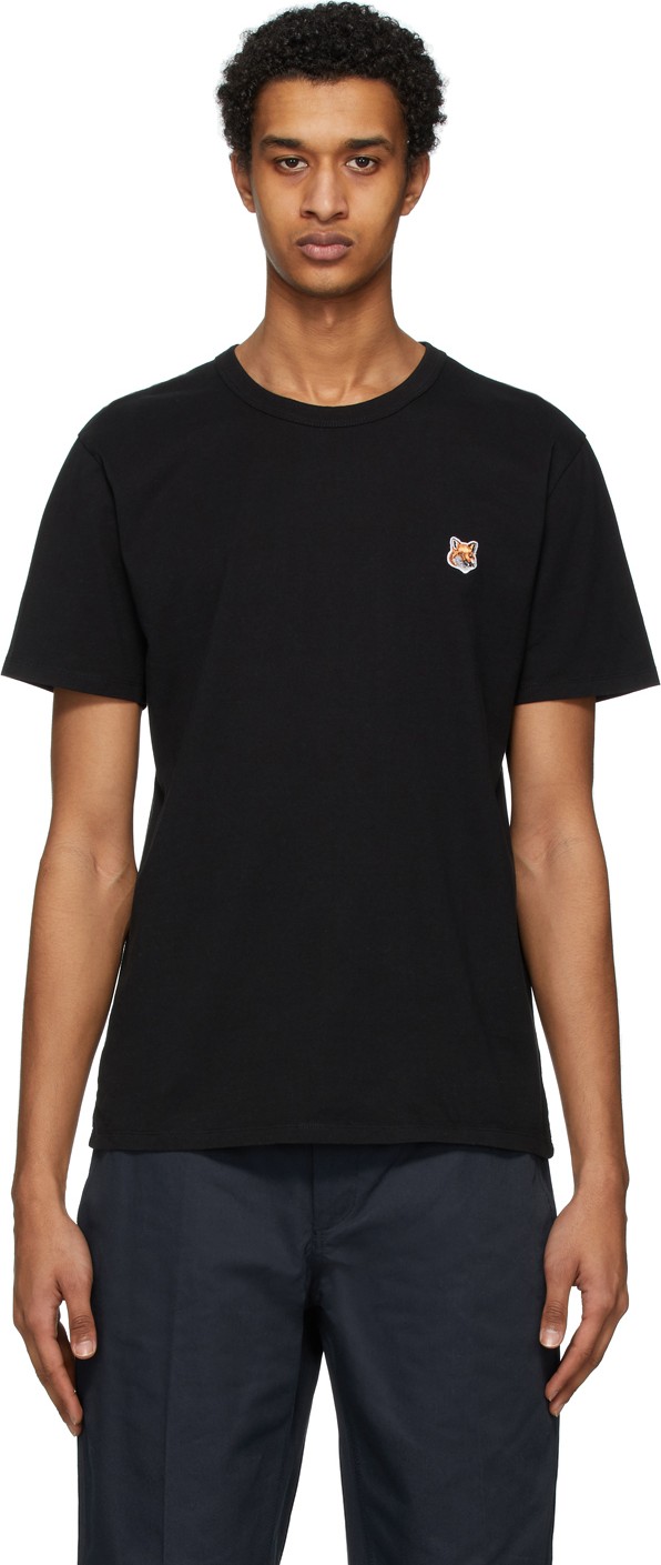 Maison Kitsune Black Fox Head T-Shirt