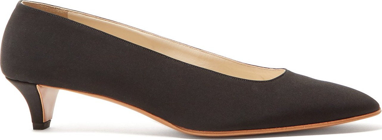 THE ROW Lady Di crepe kitten-heel pumps
