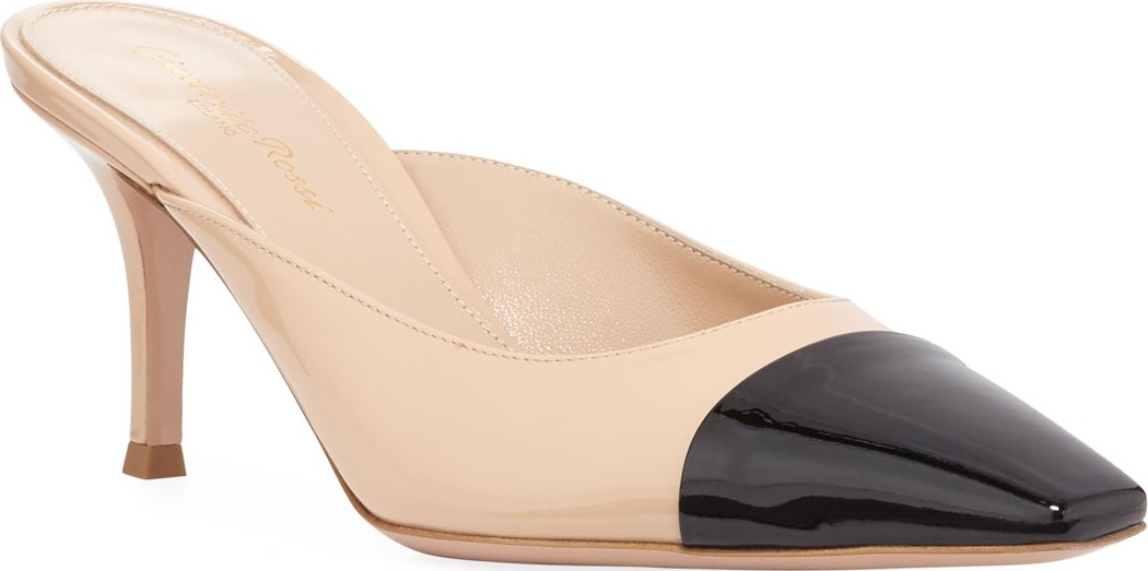 Gianvito Rossi Suede Slingback Mule Pumps