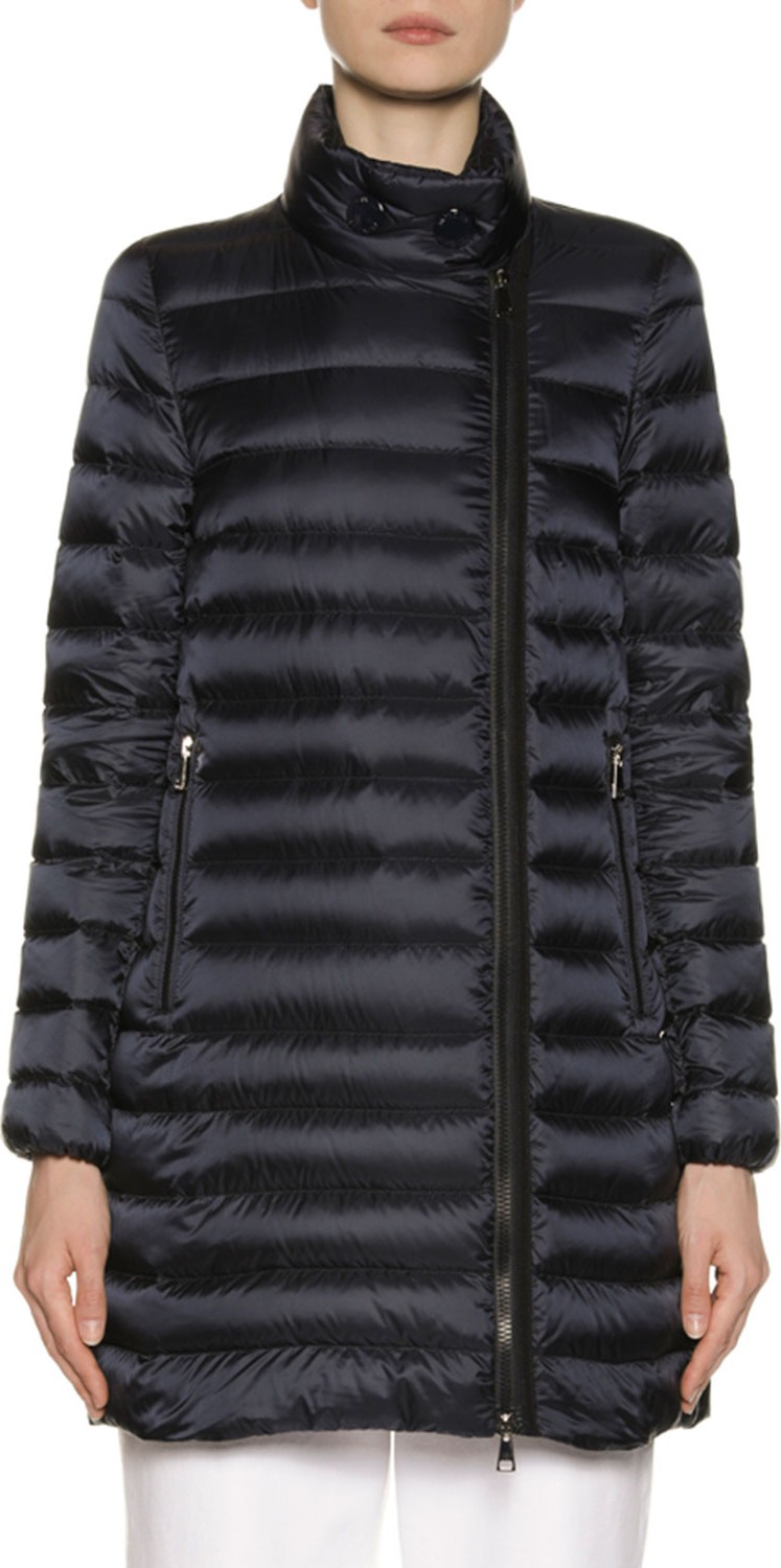 Moncler Asymmetric-Zip Puffer Coat