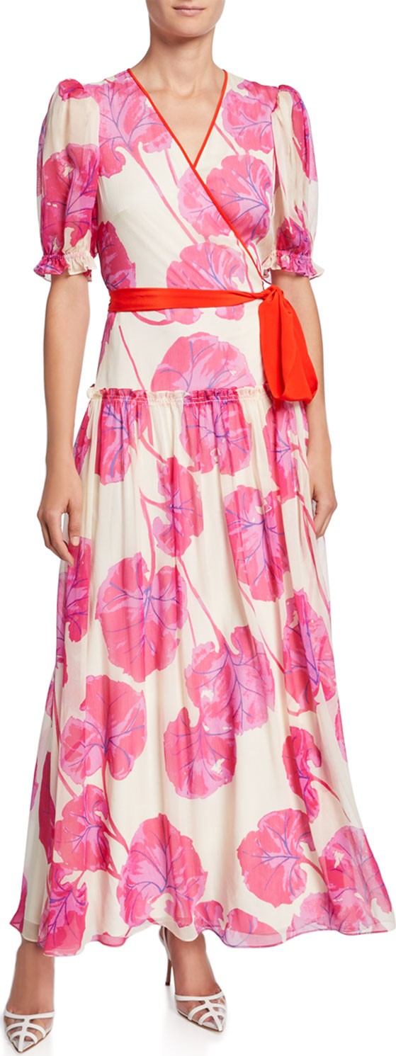 DIANE von FURSTENBERG Breeze Floral-Print Silk Long Wrap Dress