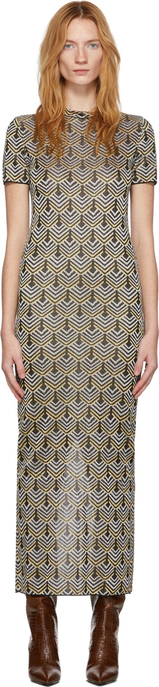 Paco Rabanne Black & Silver Lurex Dress