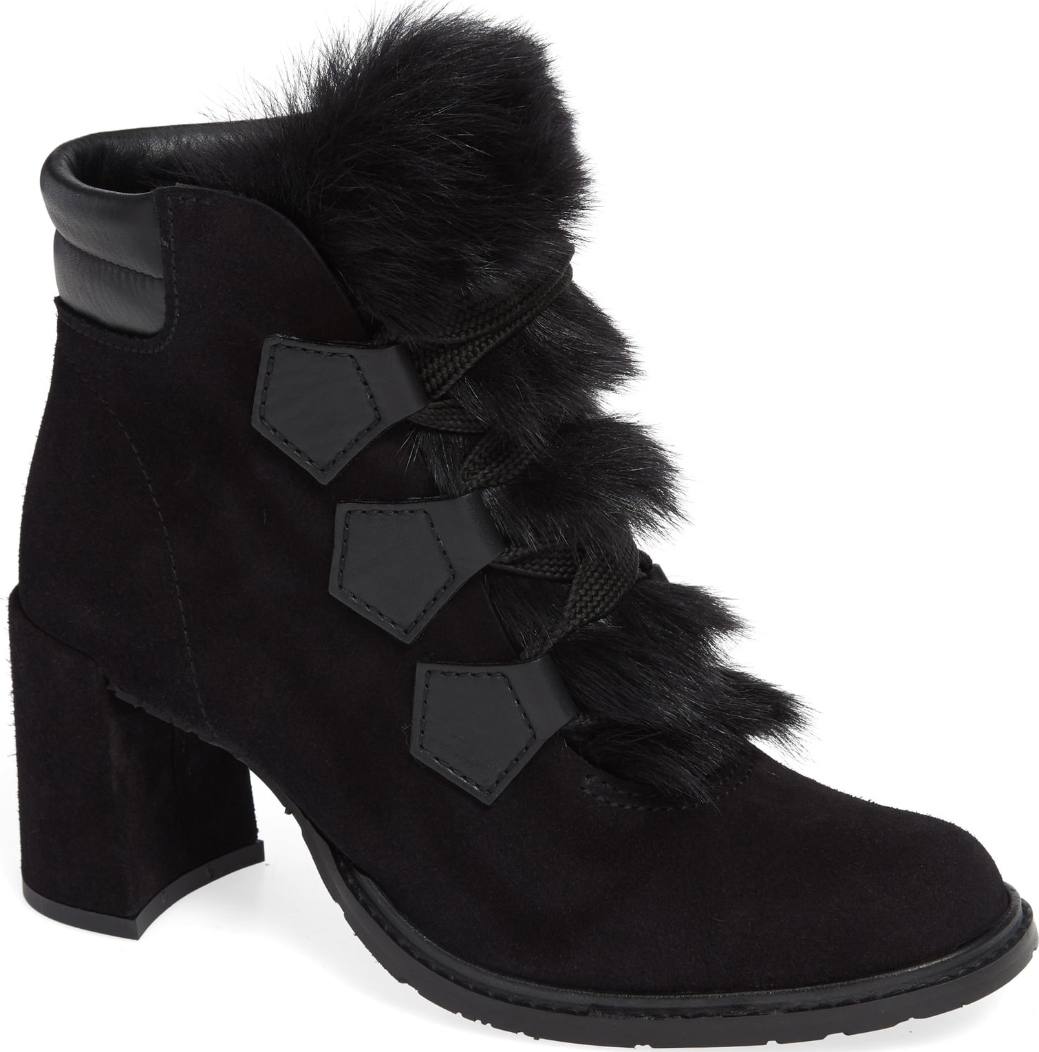 Pedro Garcia Wilmette Bootie with Genuine Shearling Trim