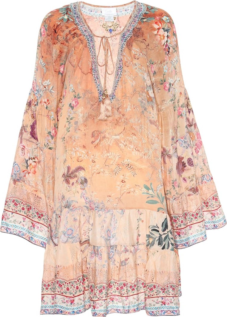 Camilla Embellished silk minidress