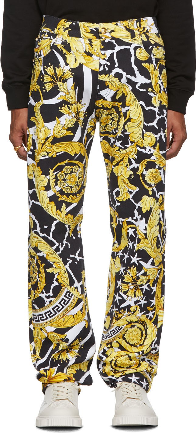Versace Multicolor Barocco Trousers