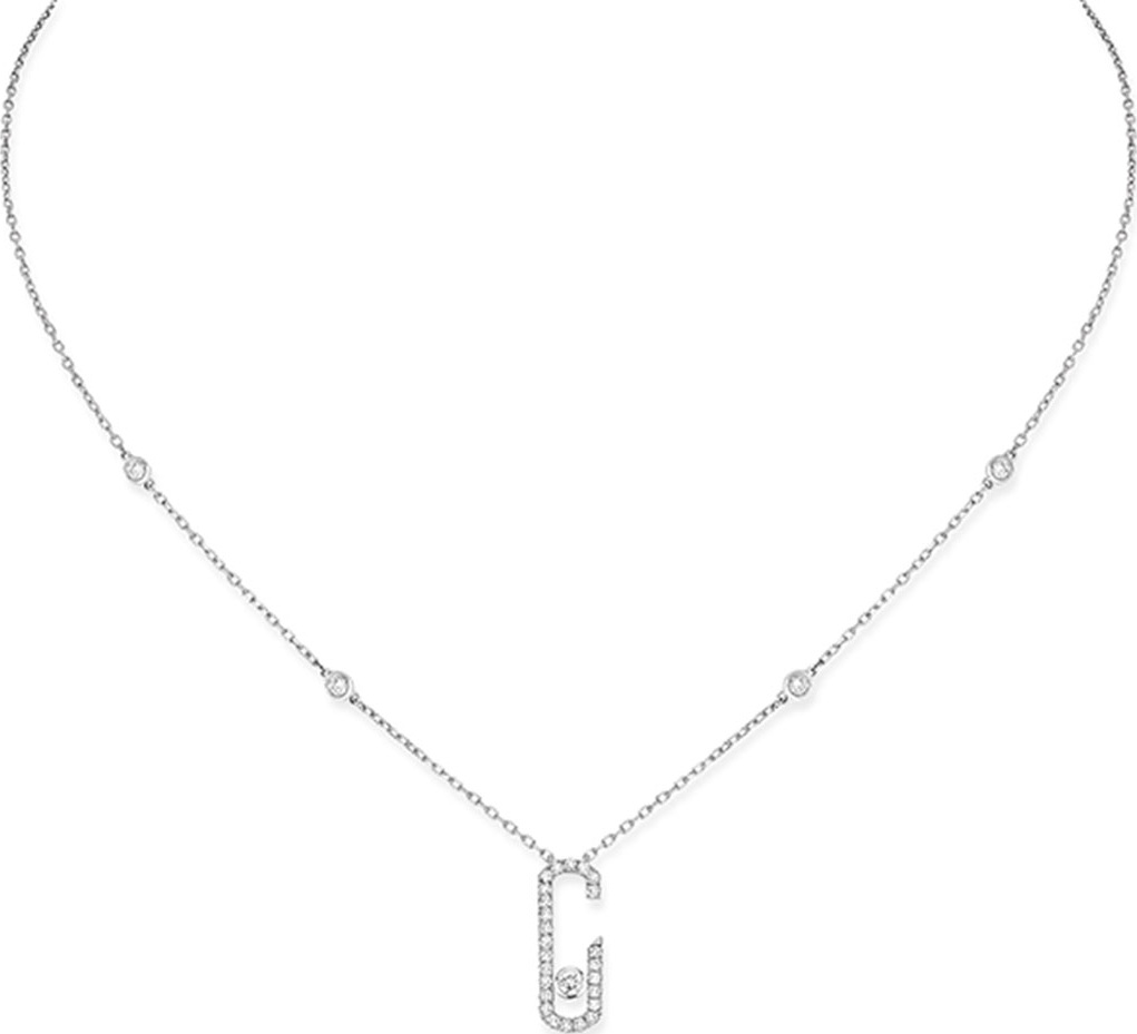 Messika Move Addiction Diamond Necklace in 18K White Gold