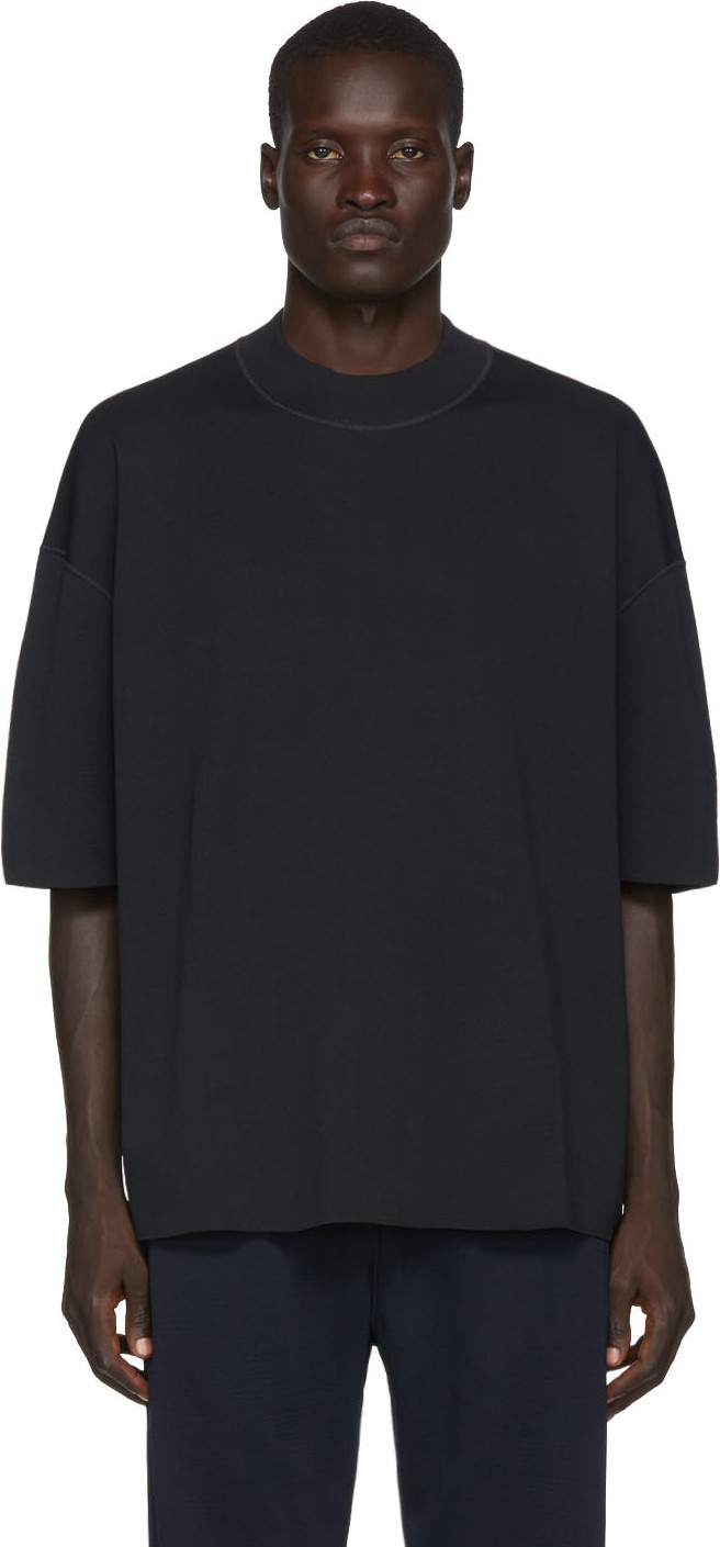Jil Sander Black Short Sleeve Sweater