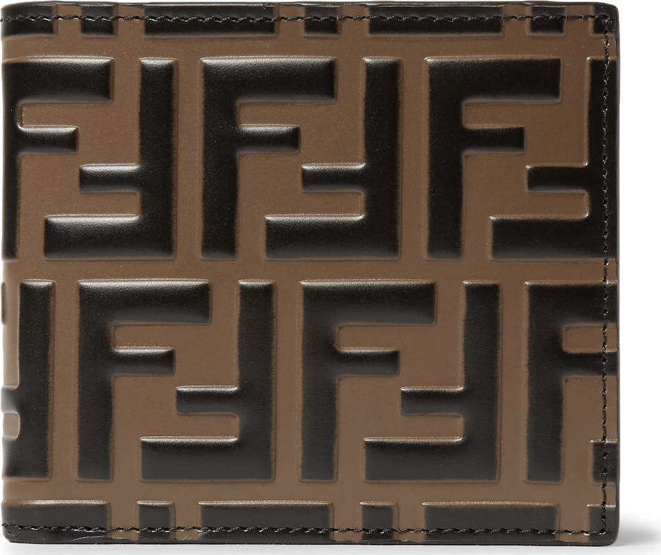 Fendi Logo-Embossed Leather Billfold Wallet
