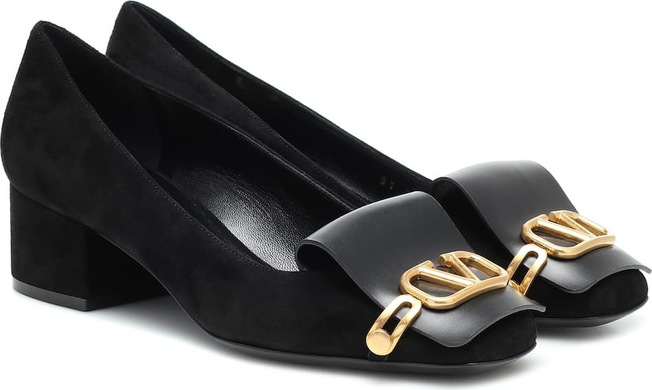 Valentino Valentino Garavani VLOGO suede pumps