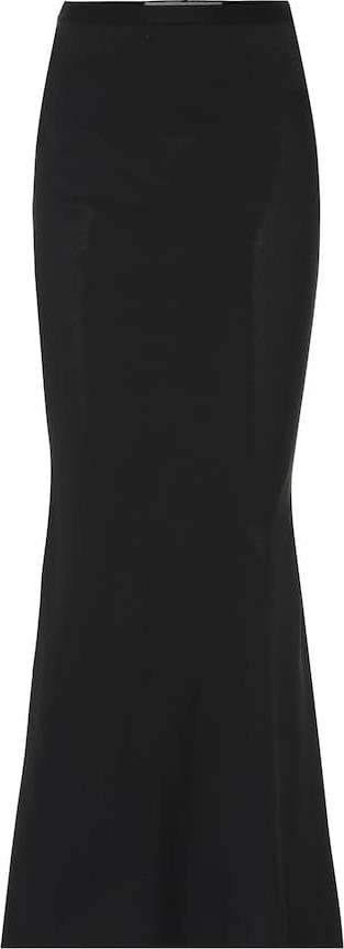 Rick Owens Bias-cut crêpe maxi skirt