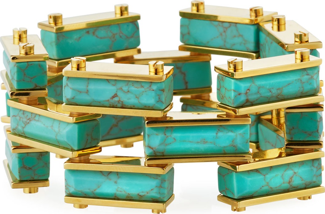 Lele Sadoughi Garden Fence Howlite Bracelet