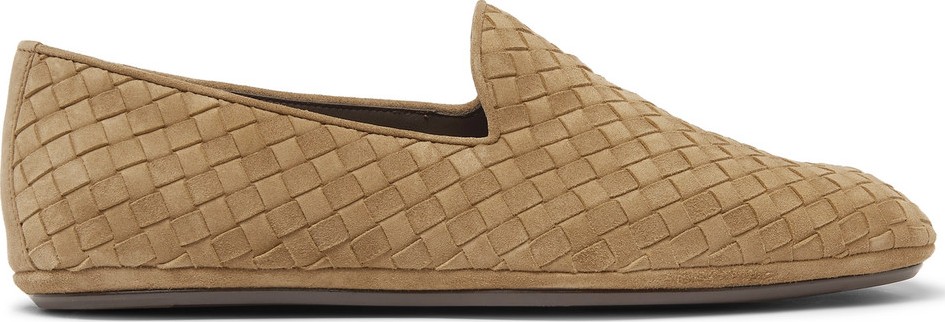 Bottega Veneta Intrecciato Suede Slippers