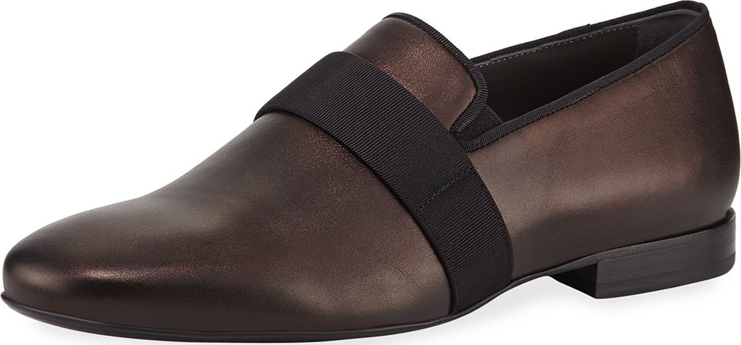 Lanvin Men's Satin Leather Slipper