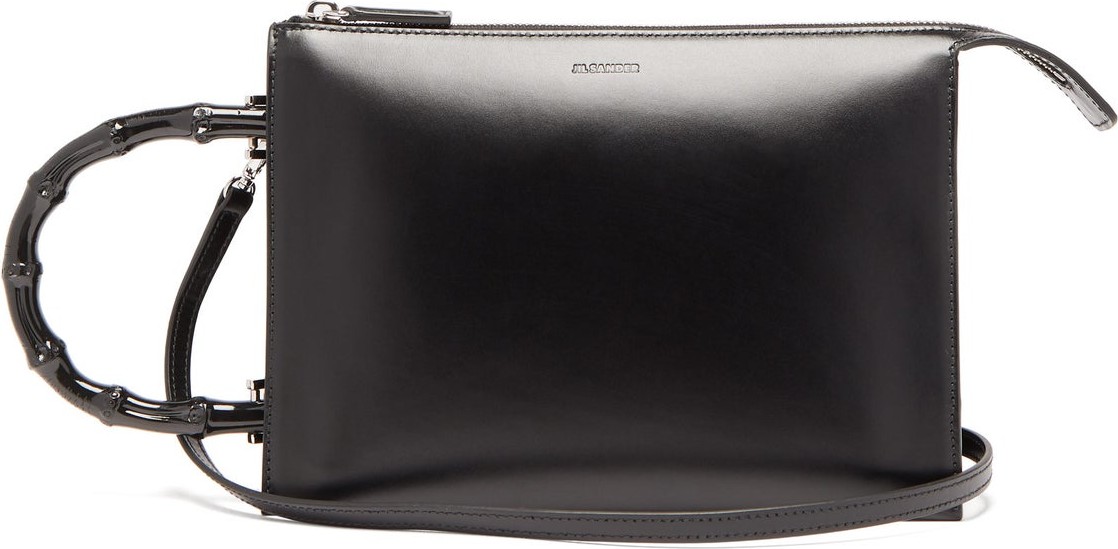 Jil Sander Tootie bamboo-handle leather bag