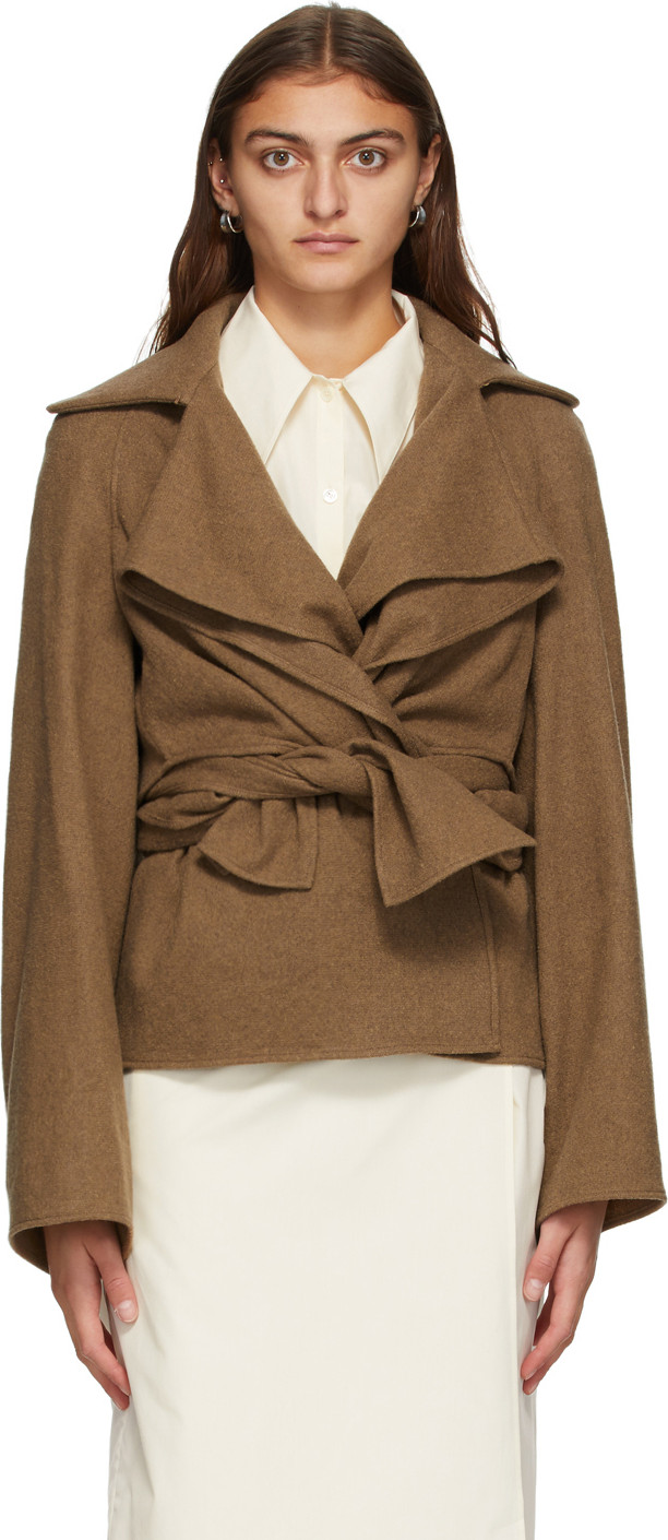 Lemaire - Brown Wool Knotted Jacket Lemaire - Brown Wool Knotted Jacket