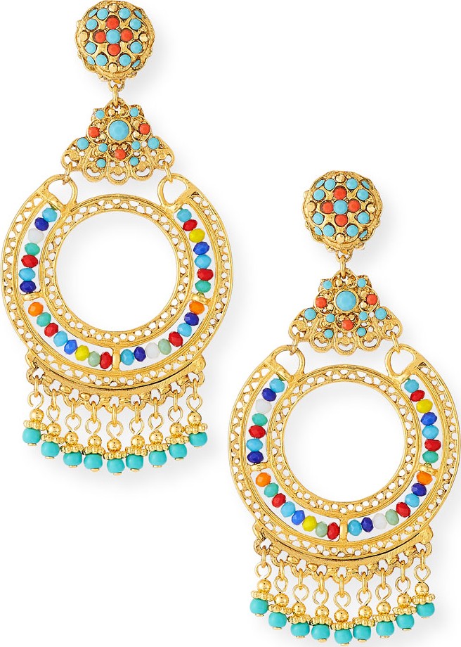 Jose & Maria Barrera Crystal Chandelier Clip-On Earrings