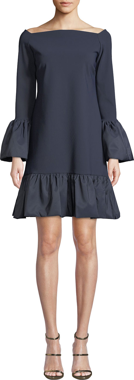 La Petite Robe di Chiara Boni Maldina Bell-Sleeve Ruffle Dress