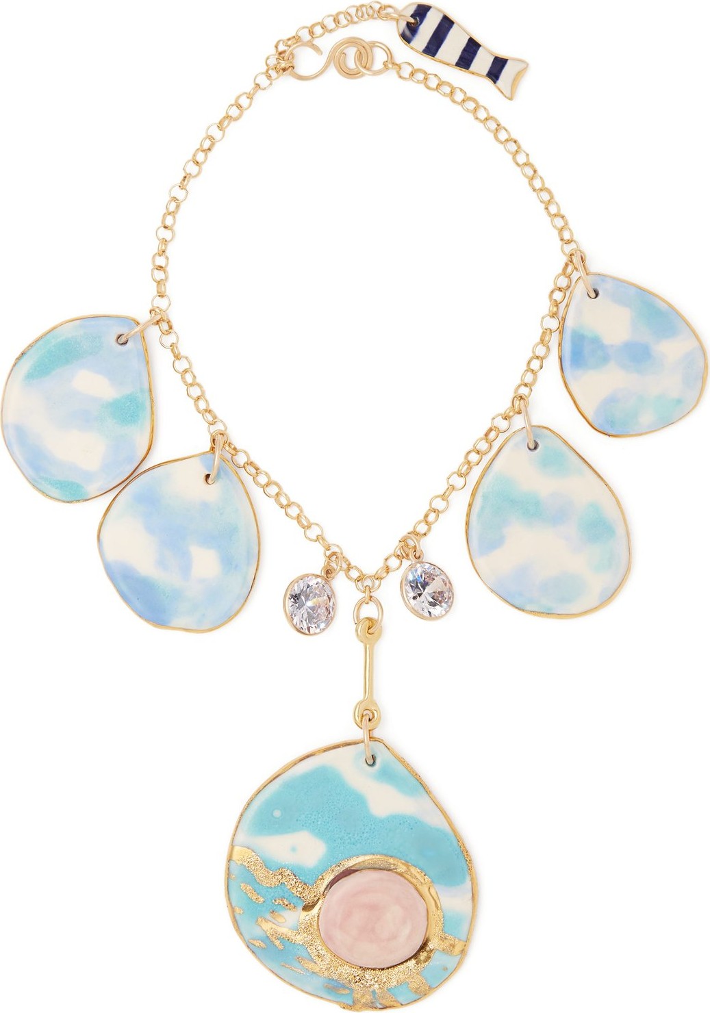 Sonia Boyajian Rene Sky crystal and ceramic necklace
