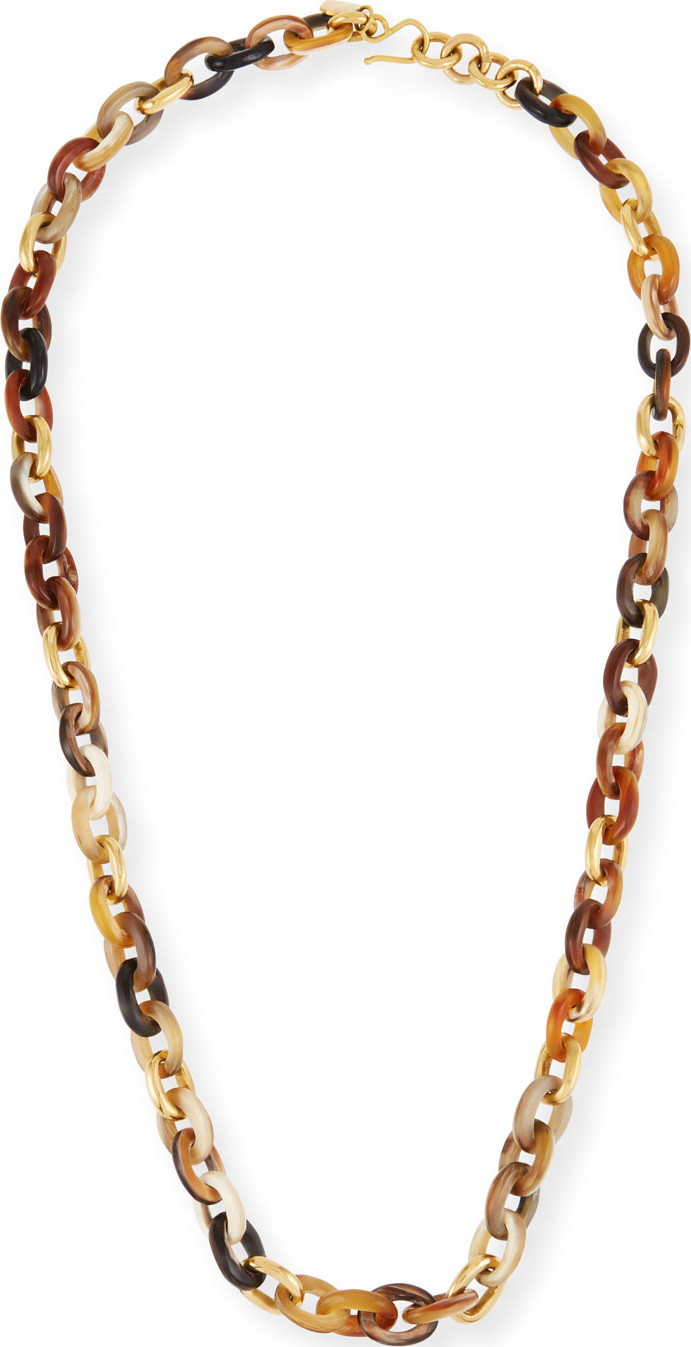 Ashley Pittman Meli Mixed Horn Link Necklace