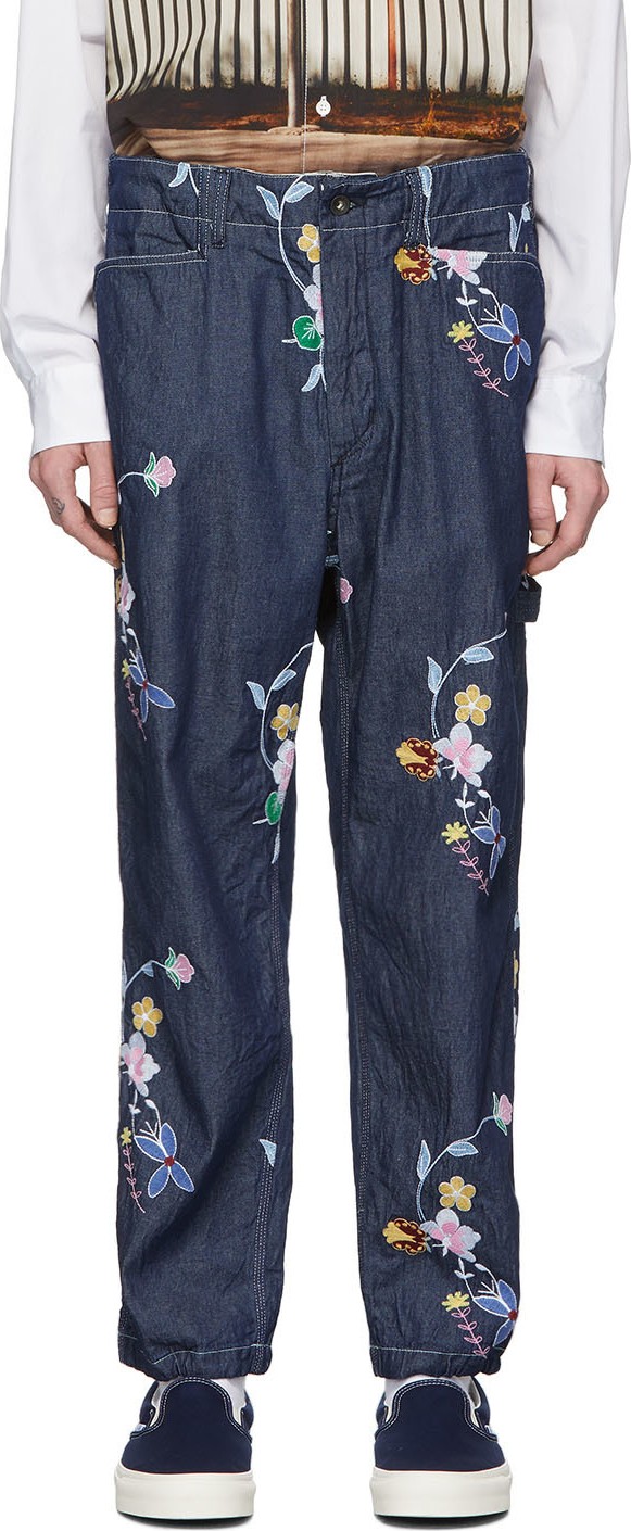 Engineered Garments Indigo Painter Jeans