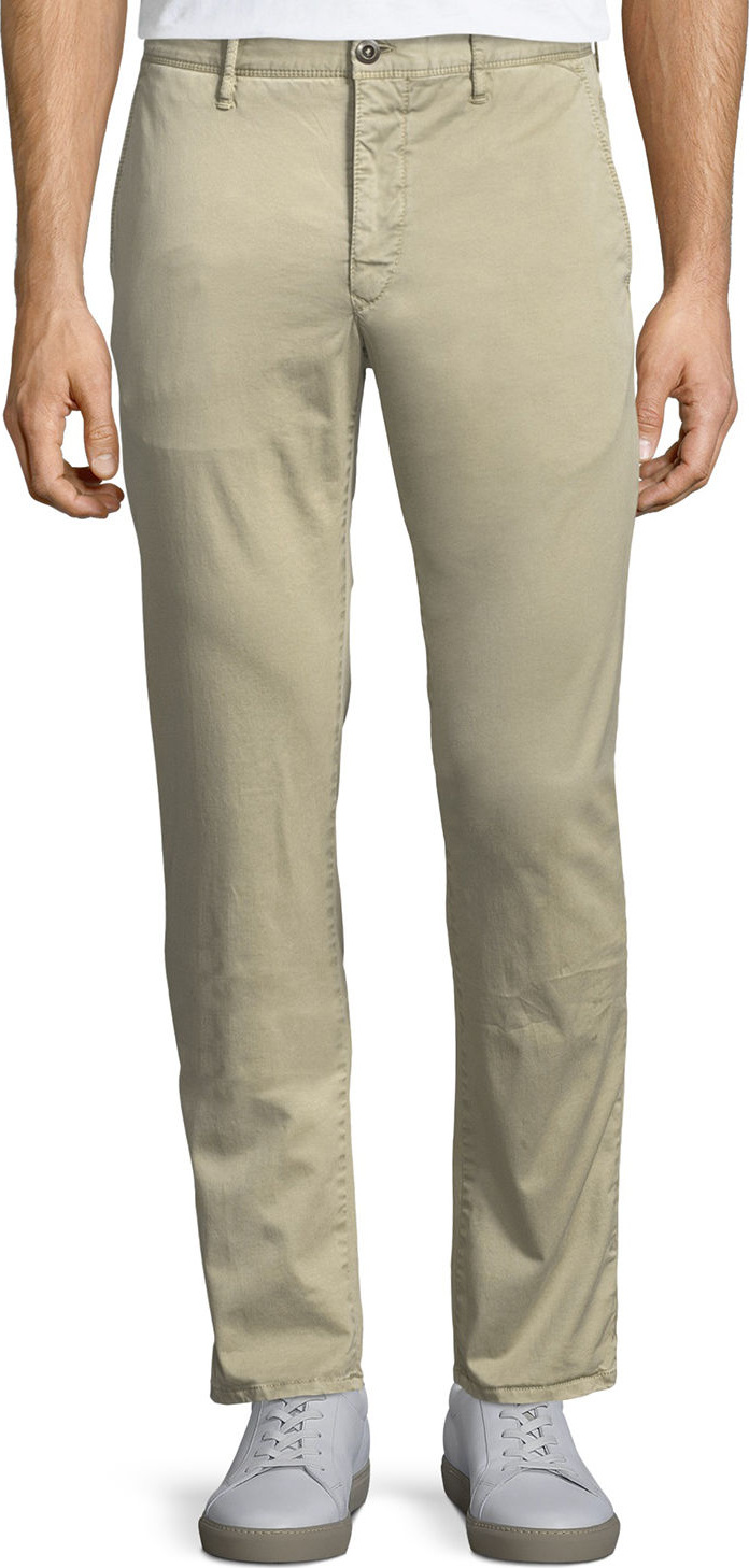 Incotex Washed Chino Flat-Front Trousers