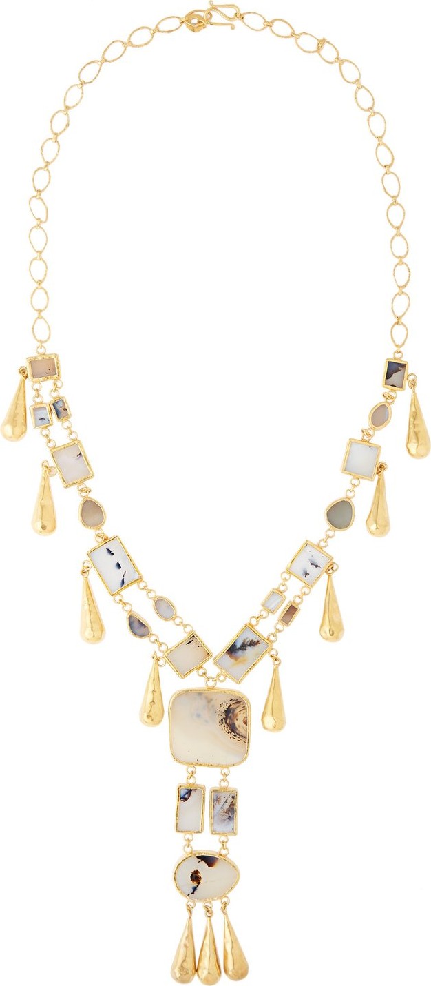 Pippa Small Tamadun agate 18kt gold-plated necklace