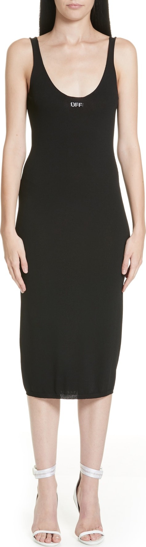 Off White Sweater Tank Dress