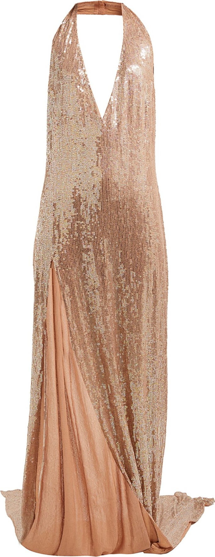 ASHISH Chandra halterneck sequinned dress