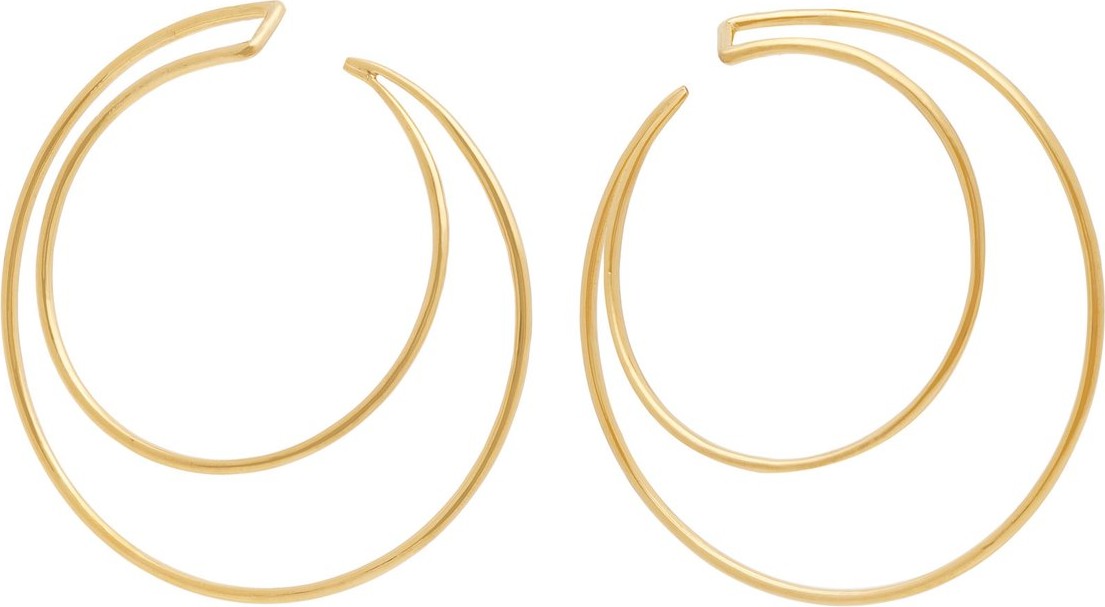 Misho Demilune 22kt gold-plated hoop earrings