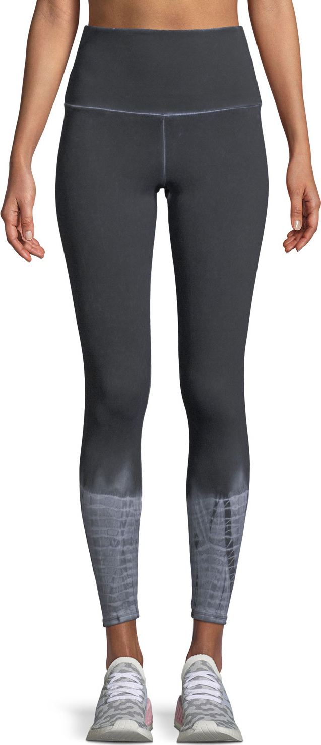 ONZIE High-Waist Tie-Dye Midi Leggings