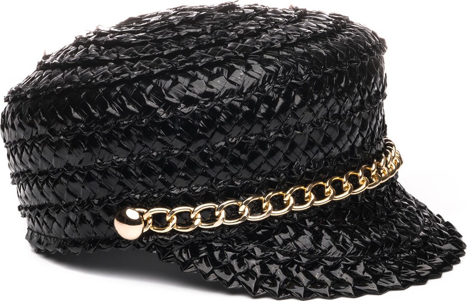 Eugenia Kim Sabrina Lacquered Braid Newsboy Hat