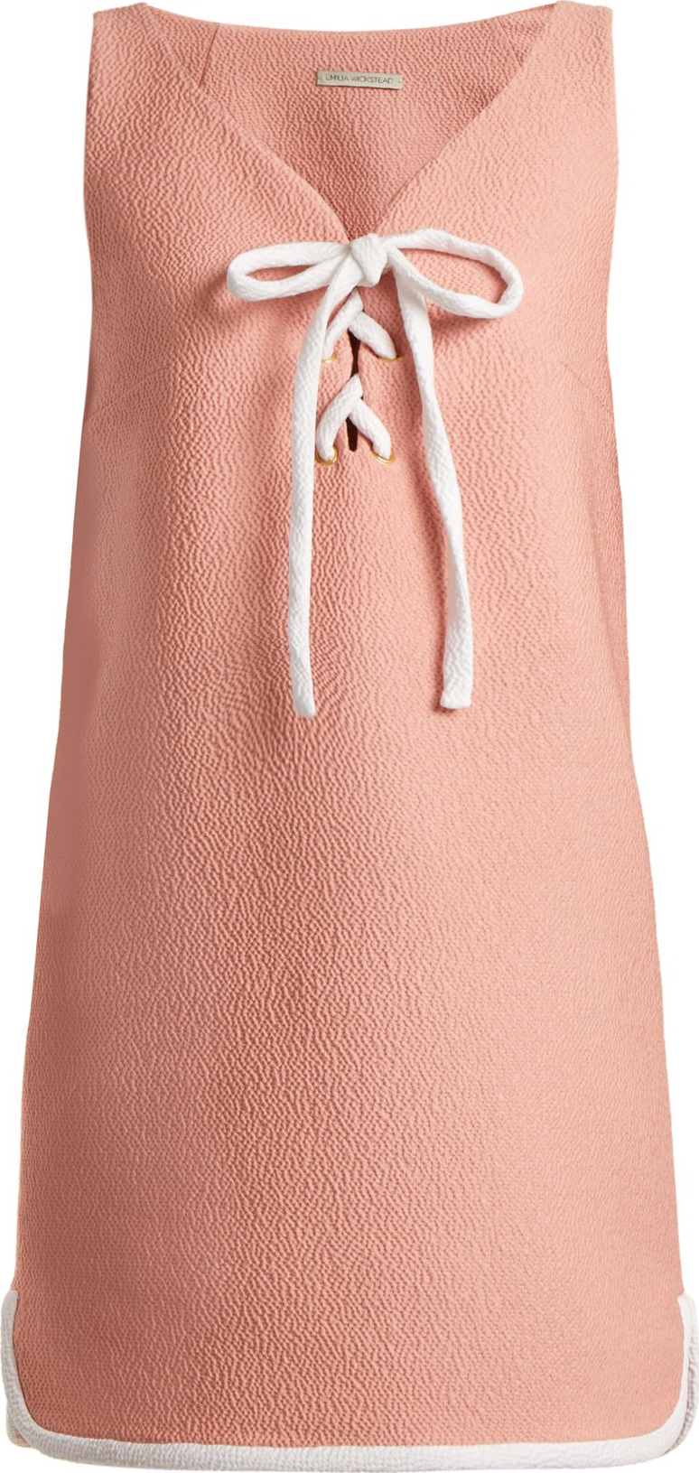 Emilia Wickstead Savana bow-embellished cloqué mini dress