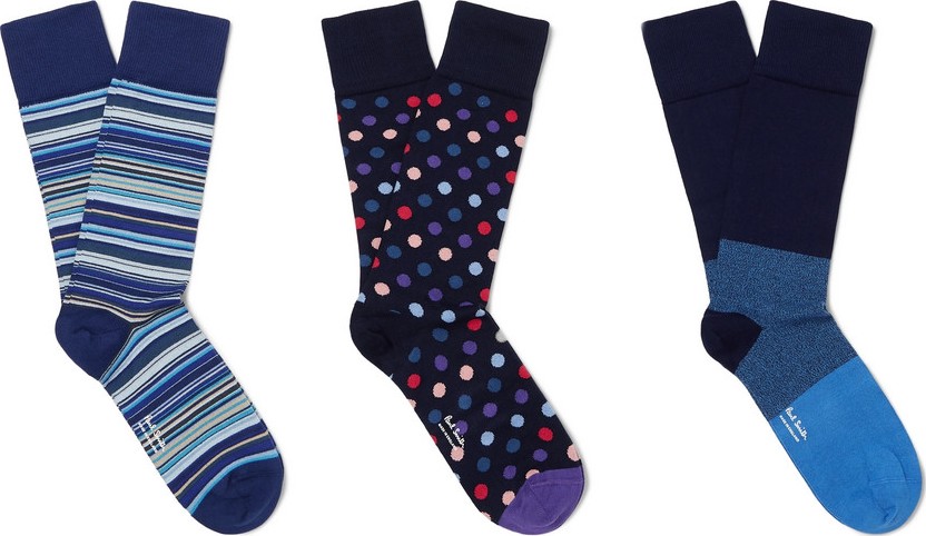 Paul Smith Three-Pack Stretch Cotton-Blend Socks