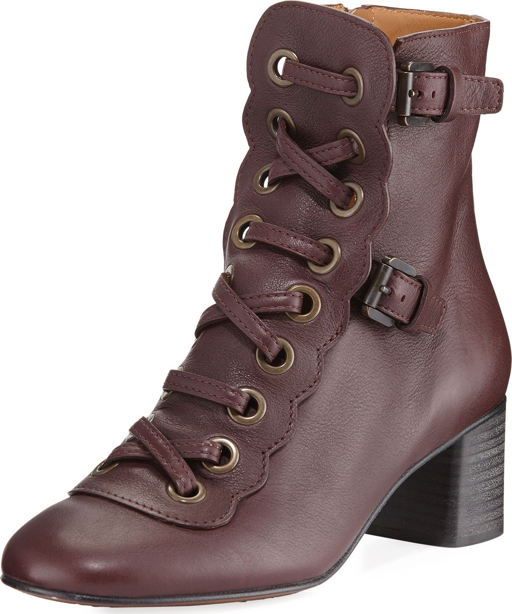 Chloe Orson Lace-Up 30mm Bootie