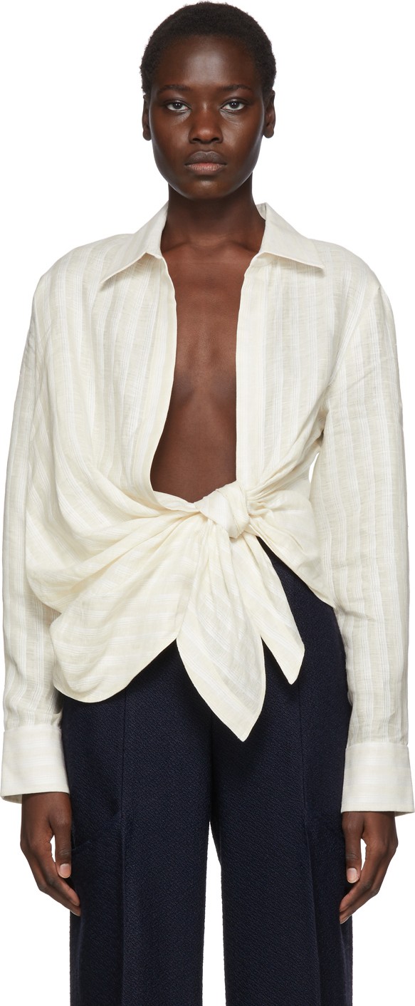 Jacquemus Off-White Linen 'La Chemise Bahia' Shirt