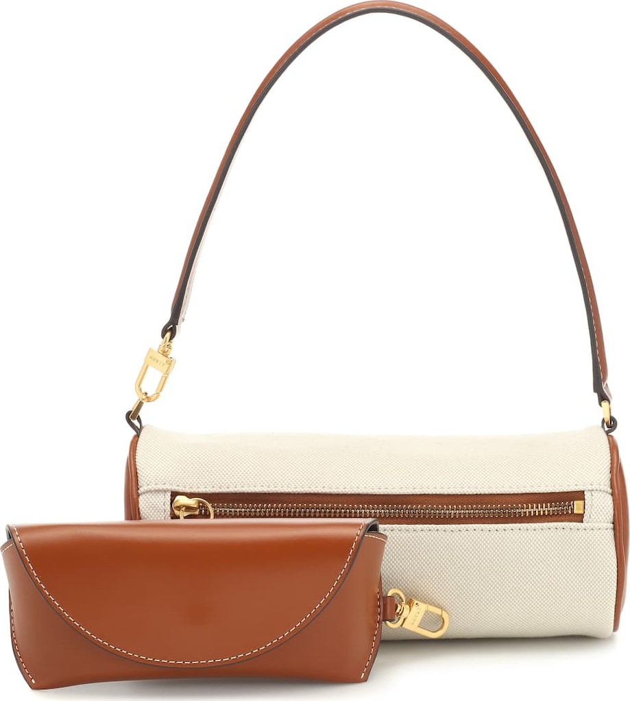 Staud Suzy canvas and leather shoulder bag