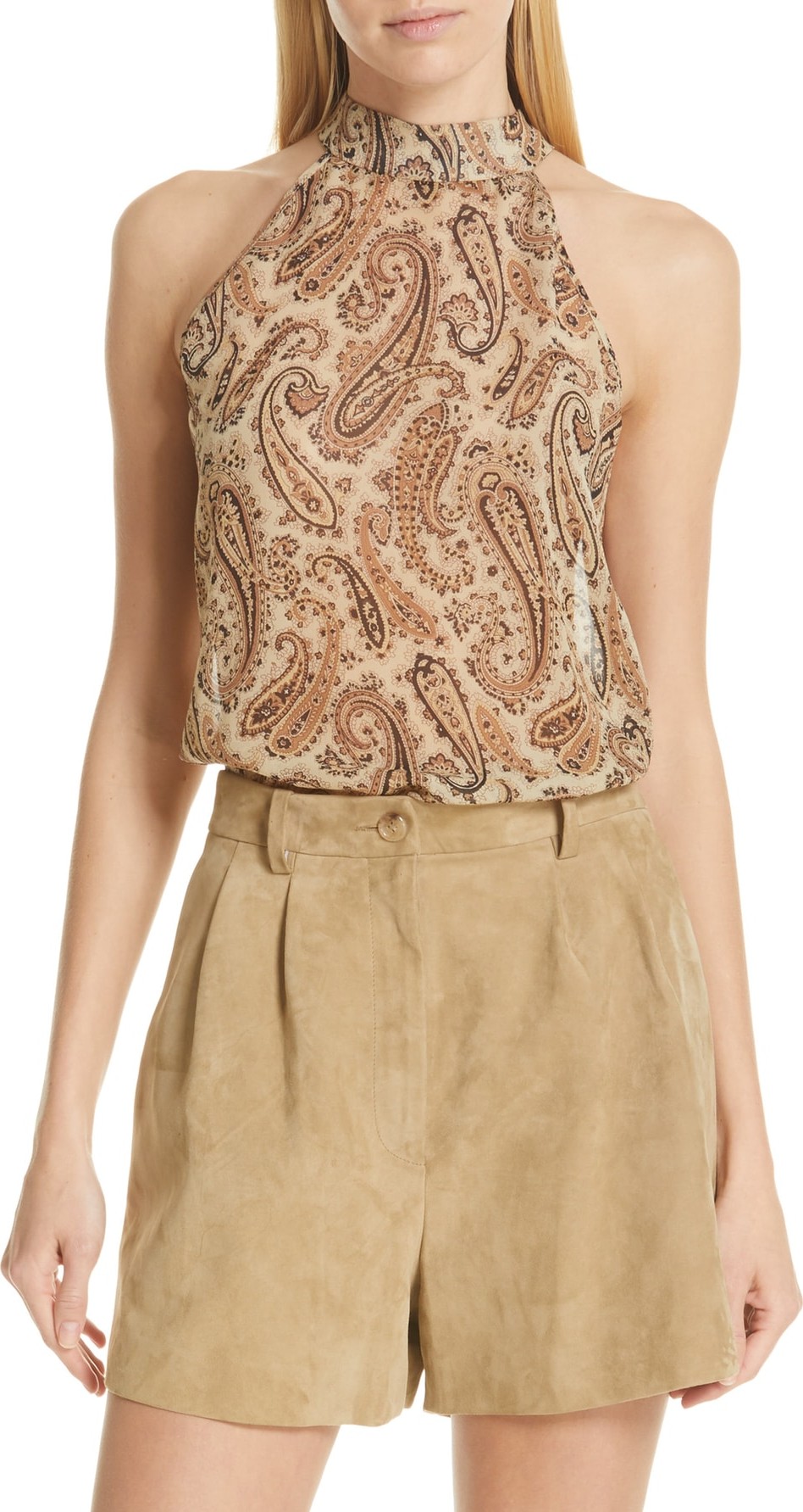 Nili Lotan Paisley Silk Top