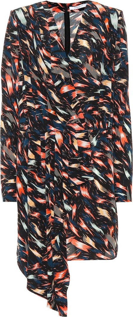 Givenchy Printed silk wrap dress