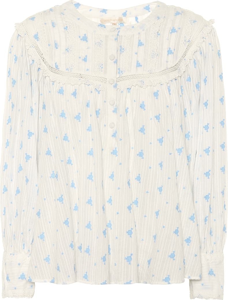 LOVESHACKFANCY Exclusive to Mytheresa – Dionne floral cotton blouse