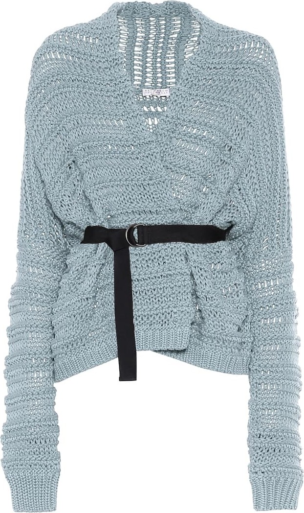 Brunello Cucinelli Exclusive to Mytheresa – Belted cotton cardigan