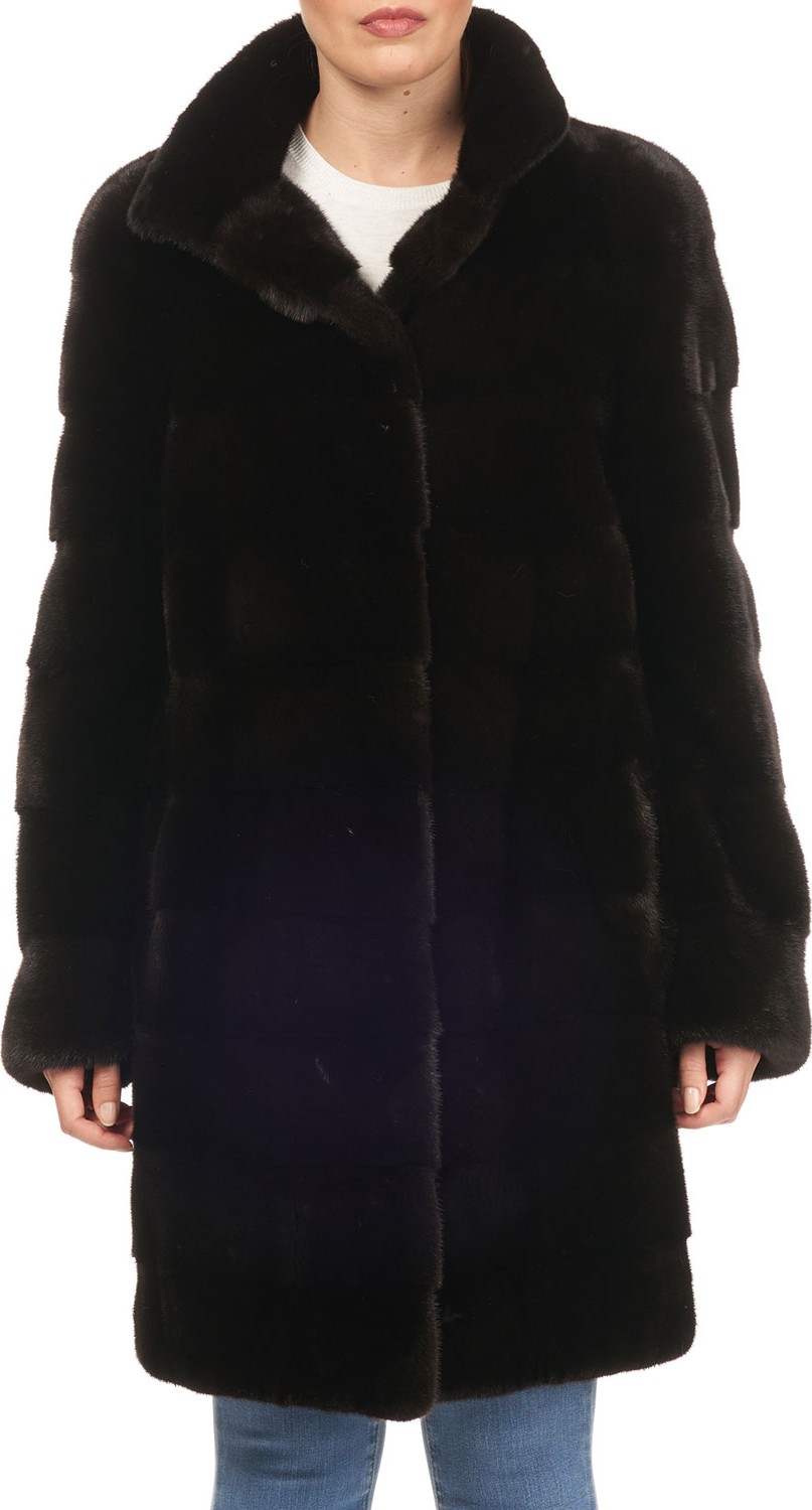 Tsoukas Quilted Mink Fur Stroller Jacket