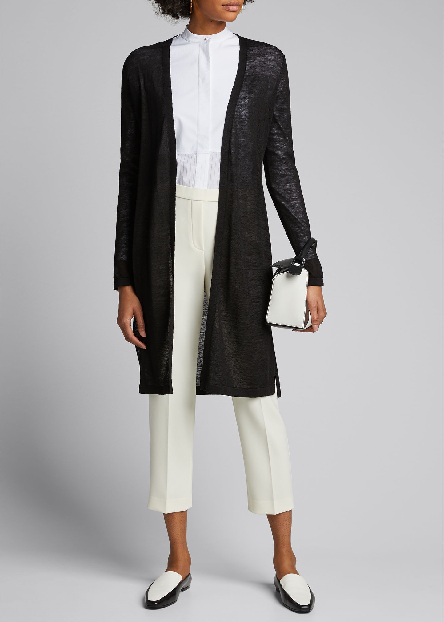 Theory Torina S Open-Front Long Cardigan