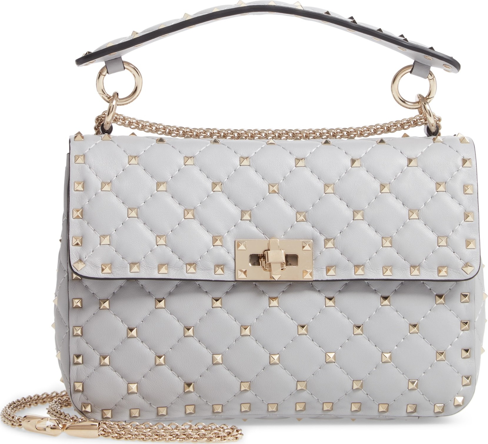 Valentino Medium Rockstud Matelassé Quilted Leather Crossbody Bag